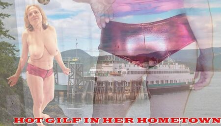 Hot gilf in her hometown