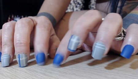 Finger fetish fingernail tapping