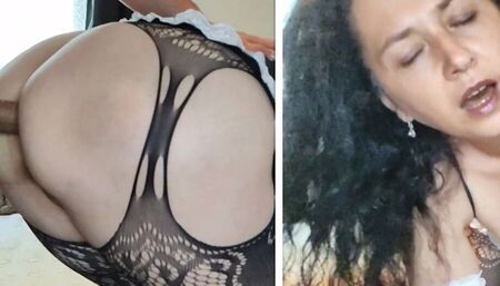 MILF maid interviewed and ass creampied fuck