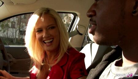 Blonde hooker Milf Bridgette banged by big black cock on first date