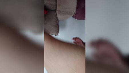 Xanvaskas exhibitionist playing with butt plug and dildo in the ass