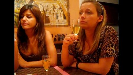 Financial domination in livingroom with voluptuous sluts