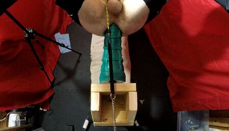 Solo self fuck in sling