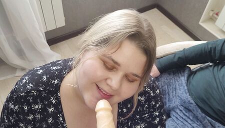 Cuckold watches his slut wife