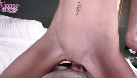 Babysitter Allie gets creampie from boss