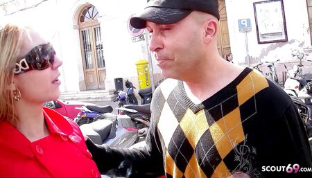 Step father fucks horny blonde teen Christal in the ass after party