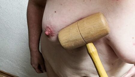 slap my tits with hammer