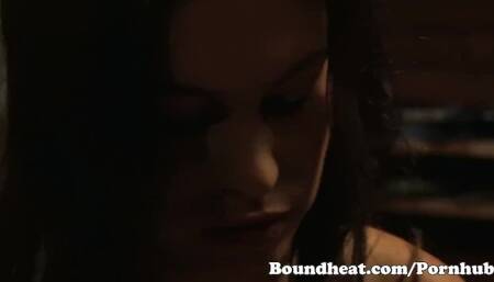 Lesbian Threesome with Slaves using Oil for Massage