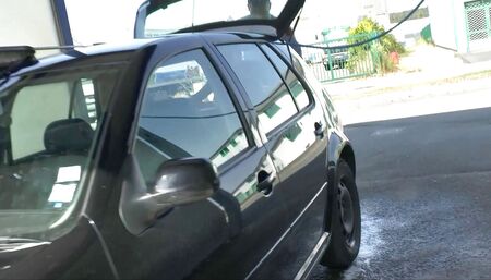 Staggering carwash girl gets a pervasive fucking from her customer