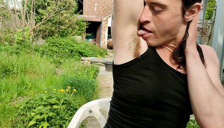 Worshiping and licking my armpit