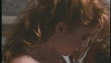 Vintage hot blonde wife with big tits rides her boss's dick on the bed