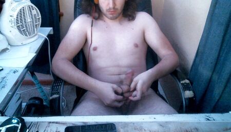 Masturbating naked with a cock ring and cumming in my mouth