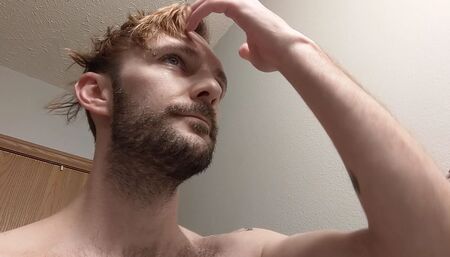 Shaving and trimming my cock, balls, and face