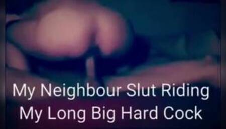 Meine Nachbarin, Schlampenfrau, reitet meinen großen, harten Schwanz