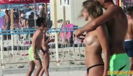 Horny Amateur Big Boobs Teens Voyeur Beach Video
