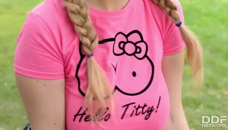 Busty Step Sisters experience outdoor Lesbian Loving