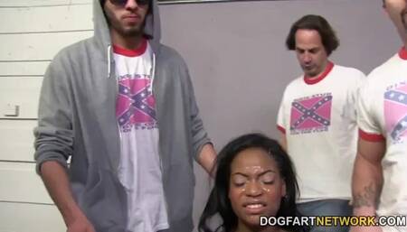 Monique Symone Gets Fucked by a Gang of White Men