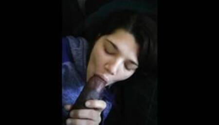 Sucking BBC while on the phone with mom