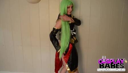 COSPLAY BABES Anime CC masturbates for fun