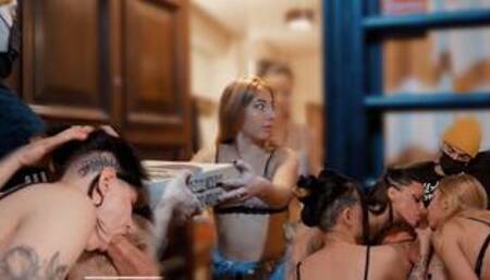 Three friends a pizza delivery boy and a big package ft Little Tina & Blaze Rager