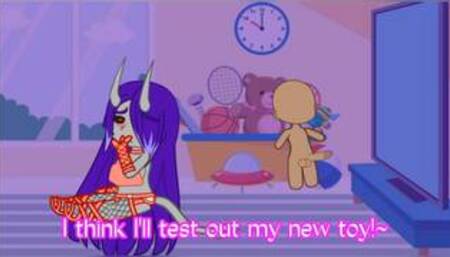 Horny Incubus decides to try out her new toy!~