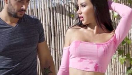 Tiny Russian MILF work out on a big cock