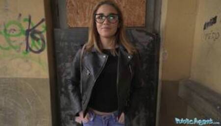 Public Agent - She is just 18 but she knows how to suck and fuck a big dick in a basement