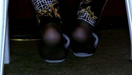 Ms Neecy - Under The Chair Nylons and Slipper Play (Part 3)