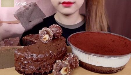 Asian Princess Yani ASMR Chocolate Feast Pt 1 HD Milk Chocolate LOVERS Food Porn Fetish Chewing Licks Noisy Swallowing Close-Up No Talking tight Red Lips
