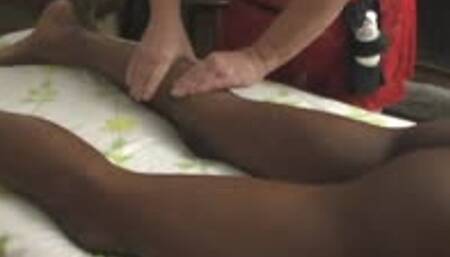 Mature BBW Sensual Massage Theraphy Specialist Gives Footjob To Her BBC Client! (1st half wmv)