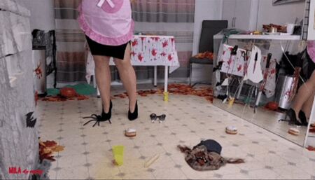 Mila - messiest maid of Halloween - ankle boots