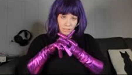 Executrix in Shiny Gloves- HOM Hand over Mouth POV MP4 640