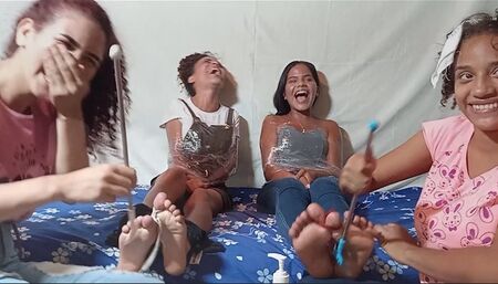 Double tickling Revenge Fernanda and Kristina tickle Grachi and Sinay