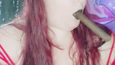 Nicki Pie is a cigar smoking devil