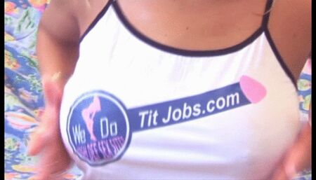 Titty fuck Roxy's nice big tits