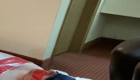 SD version - Scarlett Kage finds new Foot slave to train Part 1 - footdom, chastity, bondage, plastic wrap, femdom, female domination, role play, foot sucking, smelly feet