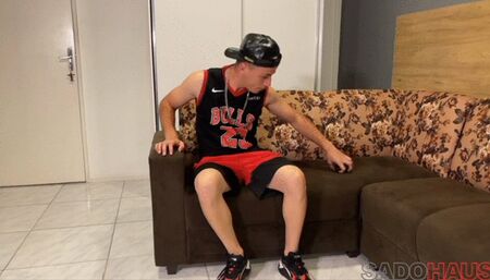 Younger Biker Is Captured By Scally Lad Who Loves To Tie, Gag, Tickle And Worship Leather And Feet