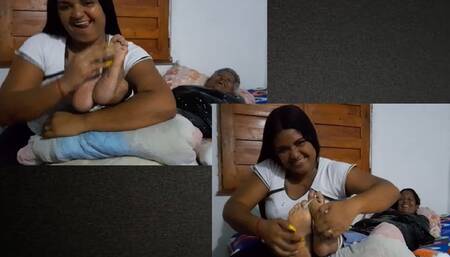 Rebeca and Carolina tickling together video 16 minutes