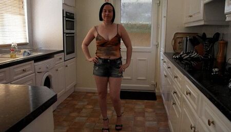 Hot pants army top striptease