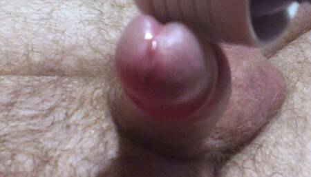 Teasing my tied up victim with my wand