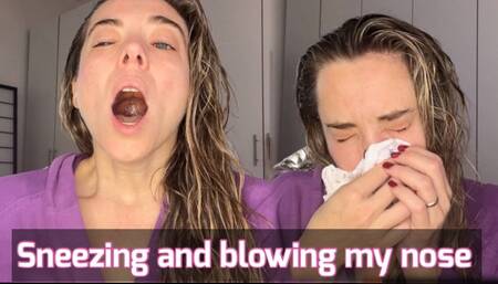 Sneezing and blowing my nose