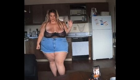 BBW Poses For Camera