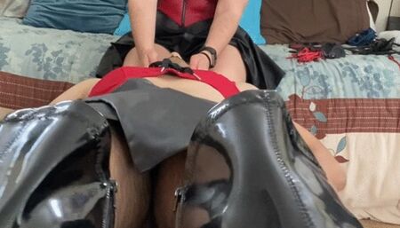 Scarlett Kage trains sissy boy Bunny to be a good slut Part 1, femdom, facesitting, strap-on, pegging, dildo sucking, tits, big ass MP4