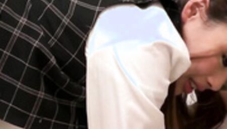 Splendid woman in tights enjoys getting pleased