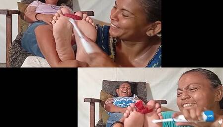 Full video tickling feet Yadira and Mirella 20 minutes