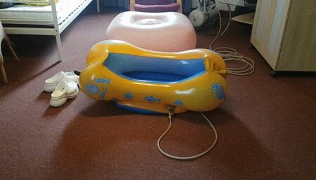 Schweden Clogs und das pralle Kinder Kanu