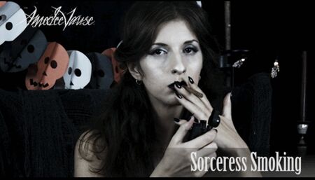 Sorceress Smoking (FHD) - Dark, Halloween Smoking Fetish Video!