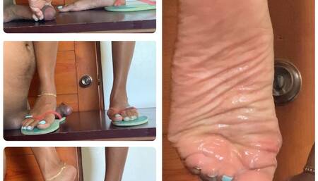 Stepping on His Dick & Cum