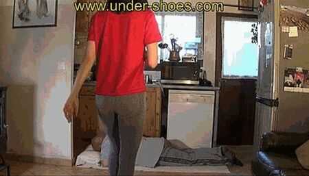 The savage Miss Angie 18 YO model total heels boots destruction (HARD VIDEO)