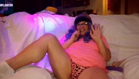 Close-up Calf Muscle Flex Solo BBW Masturbation with multiple orgasms Kepi Carter